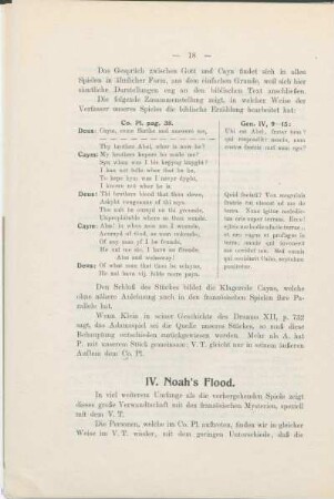IV. Noah's Flood.