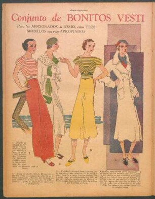 Conjunto de bonitos vestidos para sport [Dibujos] : Para los aficionados al remo, estos tres modelos son muy apropiados