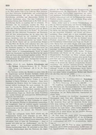 380-381 [Rezension] Voß, Theodor, Neuordnung evangelischer Jugendarbeit