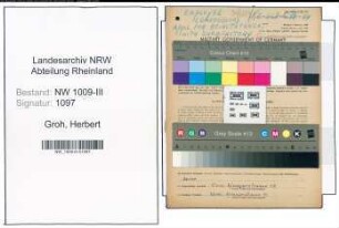 Entnazifizierung Herbert Groh , geb. 20.06.1903 (Schuhfabrikant)