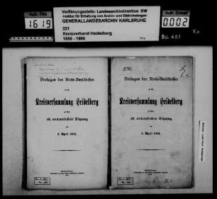 Vorlagen des Kreisausschusses an die Kreisversammlung 1903