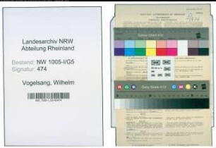 Entnazifizierung Wilhelm Vogelsang , geb. 17.08.1907 (Bergmann)