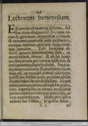 Ad Lectorem benevolum