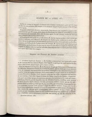 Séance Du 21 Avril 1832