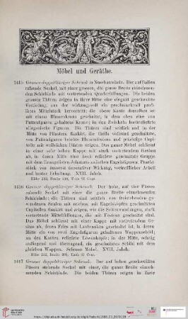 Möbel und Geräthe (Nr. 1415 - 1545)