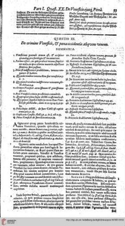 Pars Prima, Quaestio 20 - 21 De crimine Veneficii, ...