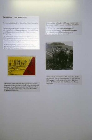 Ausstellungstafel "Geschichte zum Anfassen"