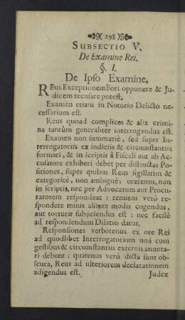Subsectio V. - VIII.