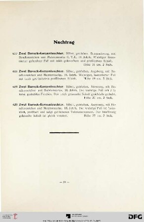 Nachtrag (Nr. 617-620)