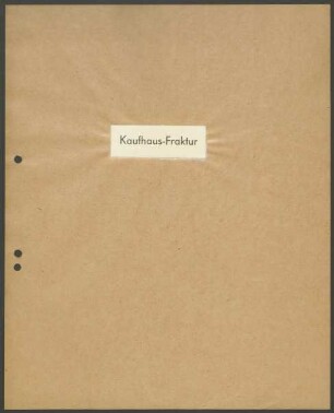 Schriftproben und Bestellungen des Schrifttyps "Kaufhaus Fraktur"