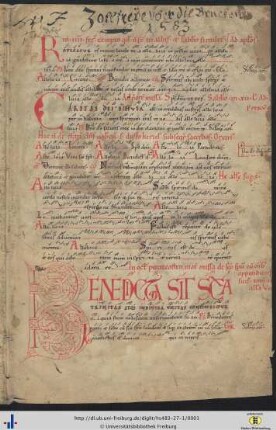 [1rv] In IIII feria <post pentecostes> etc. … Dominica III post octavam pentecosten.
