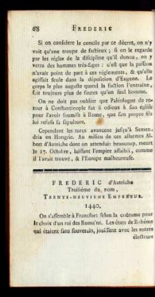 Frederic d'Austriche Troisième du nom, Trente-Neuvieme Empereur