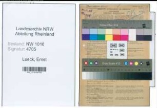Entnazifizierung Ernst Lueck , geb. 15.03.1902 (Postbeamter)