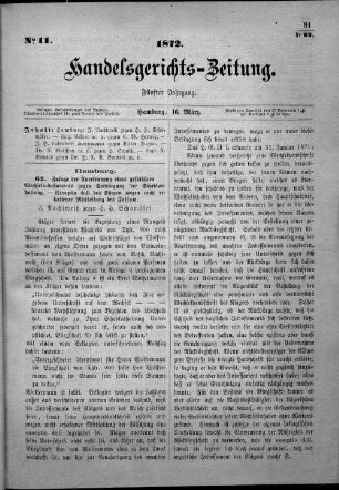 No. 11. 16. März 1872