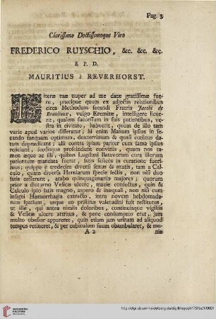 Clarissimo doctissimique viro […]