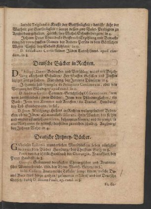 Deutsche Artzney-Bücher.