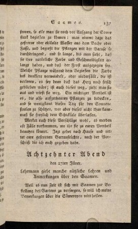 137-144, 18ter Abend