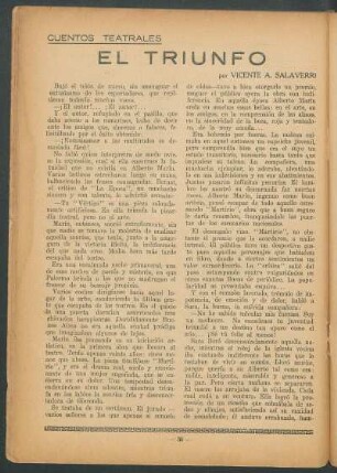 El triunfo : Cuentos teatrales