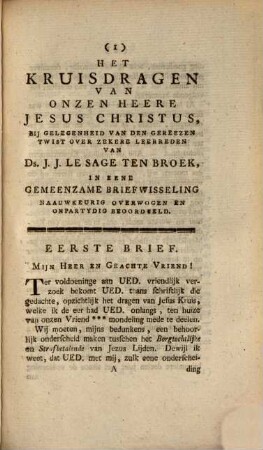 Het Kruisdragen van onzen heere Jezus Christus
