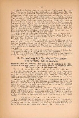 11. Verwaltung des Provinzial-Verbandes der Provinz Hessen-Nassau