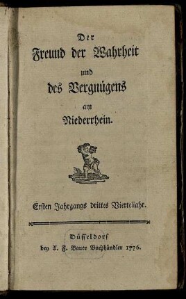 Ersten Jahrgangs drittes Vierteljahr.