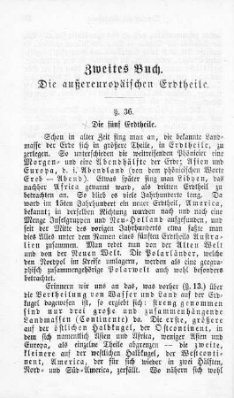 Zweites Buch. Die außereuropäischen Erdteile