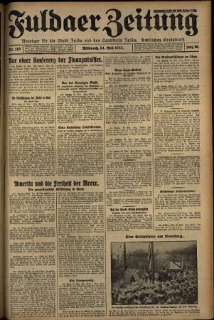 Ausgabe vom Mittwoch, den 24. Mai 1933.