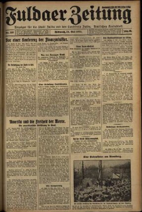 Ausgabe vom Mittwoch, den 24. Mai 1933.
