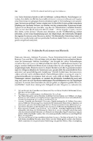 6.1 Praktische Funktionen von Rhetorik