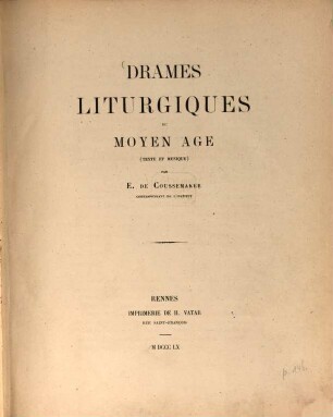 Drames liturgiques du moyen age
