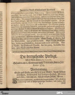 Die dreyzehende Predigt.