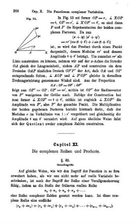 Capitel XI. Die complexen Reihen und Producte.