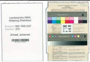 Entnazifizierung Johannes Schaaf , geb. (Justizsekretaer)