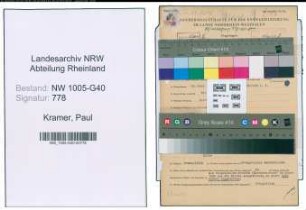 Entnazifizierung Paul Kramer , geb. 12.06.1886 (Justizamtmann)
