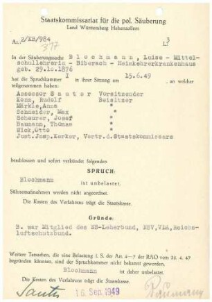 Blochmann, Luise