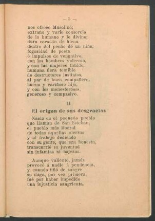 II - El origen de sus desgracias
