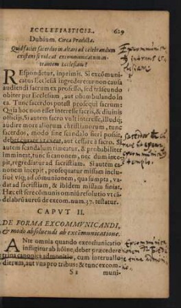 Caput II. De Forma Excommunicandi, & modo absolvendi ...
