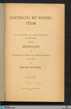 Elektrolyse mit Wechselstrom