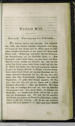 Drittes Bild. Davoust. Sprengung der Elbbrücke