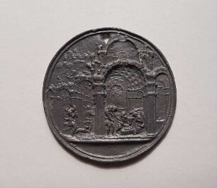 Runde Plakette mit der Anbetung der Hirten