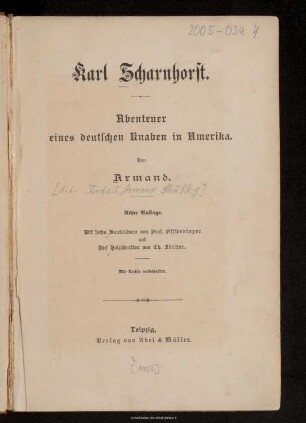 Karl Scharnhorst : Abenteuer eines deutschen Knaben in Amerika
