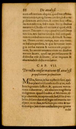 Cap. VII. De recta conformatione & analysi propositionum personalium