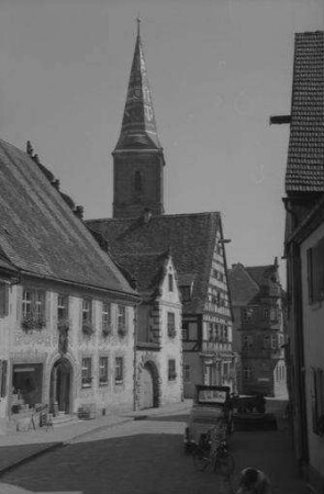 Wolframs-Eschenbach: Hauptstraße mit Kirche, Liebfrauenmünster