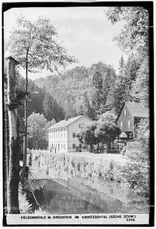 Felsenmühle mit Großstein im Kirnitzschtal