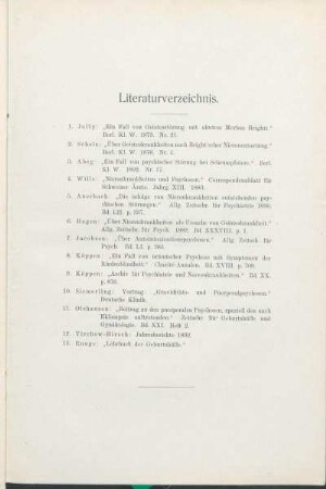 Literaturverzeichnis.