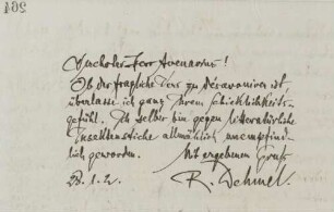 Brief an Ferdinand Avenarius