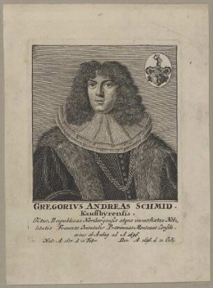 Bildnis des Gregorivs Andreas Schmid