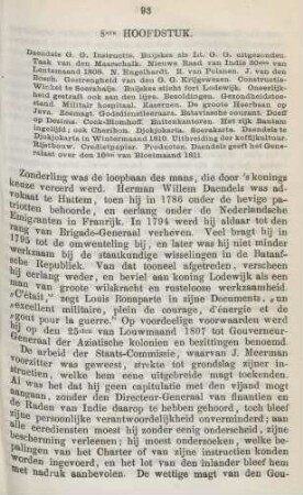 8ste hoofdstuk. Daendels G. G. instructie. ...