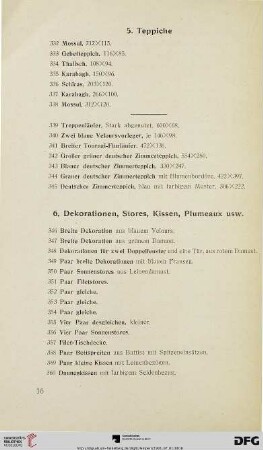 5. Teppiche (Nr. 332-345)