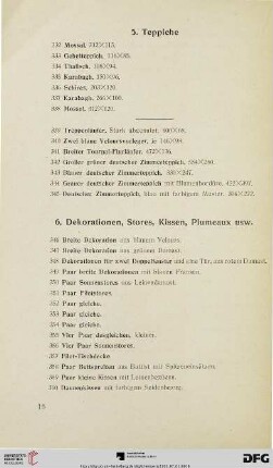 5. Teppiche (Nr. 332-345)